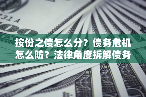 济南按份之债怎么分？债务危机怎么防？法律角度拆解债务分配与风险自保指南