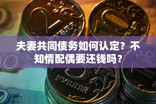 济南夫妻共同债务如何认定？不知情配偶要还钱吗？