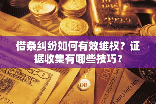济南借条纠纷如何有效维权？证据收集有哪些技巧？