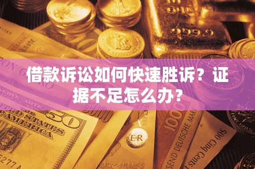 济南借款诉讼如何快速胜诉？证据不足怎么办？