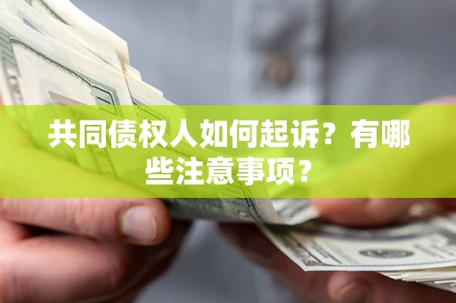 济南共同债权人如何起诉？有哪些注意事项？