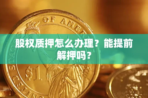 济南股权质押怎么办理？能提前解押吗？