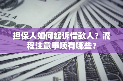 济南担保人如何起诉借款人？流程注意事项有哪些？